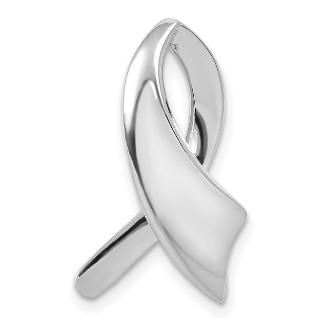 Pendentif Diapositive en Or Blanc 14k Charme Omega