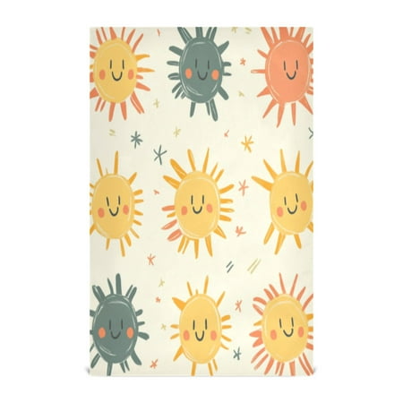 

Kitchen Towel 28x18 Inches x1，Plate Towel Decorative Towel Napkin Tea Towel Tea Towels For Kitchen Dish Cloths & Dish Towels Cartoon Smiling Sun