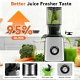 thumbnail image 2 of Gianna Cold Press Juicer, Masticating Juicer Machines with Wide Feed Chute, High Juice Yield and Easy to Clean for Whole Vegetables & Fruits, Silver, 2 of 7