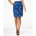 thumbnail image 2 of Falda lápiz Kasper Estampado Floral para mujer azul 6, 2 of 2