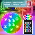 thumbnail image 4 of 15 Colors RGB Submersible LED Pool Light, Waterproof Pond Lamp with Remote Control for Outdoor Garden Decor, Great for Weddings, Parties, Christmas, 4 of 7