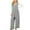 Silver, variant on Lenpel Summer High Roller Jumpsuits for Women Soft Comfy Casual Loose Overalls with Pockets Baggy Wid Leg Rompers