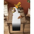 thumbnail image 7 of Table Runner Dresser Scarf 13 x 48 Inch Black Gradient Texture Rhombus Geometric Lines Pattern Table Runners Non-Slip Heat Kitchen Dining Table Decor for Indoor Outdoor Home Party Decoration, 7 of 7