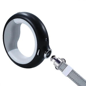（Black）fong retractable wearable dog leash with ultra bright led light-pet leash cool luminous dog leash retractable leash with lamp retractable dog leash