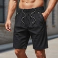 thumbnail image 6 of Besolor Men's Plus Size Shorts Wide Leg Drawstring Elastic Waisted Lightweight Quick Dry Outdoor Casual Running Shorts with Zipper Pockets(XX-Large,Black), 6 of 7