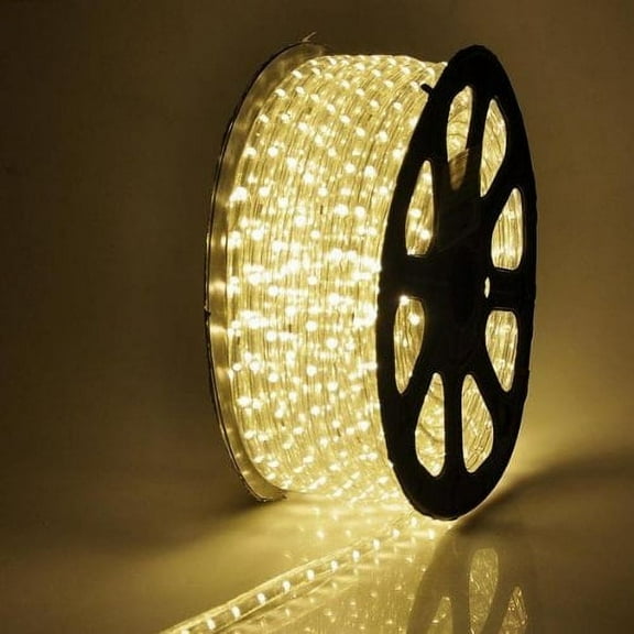 100 Ft LED Rope Lights - Waterproof with 4 Modes, Perfect for Cinco de Mayo, Xmas, and Wedding Celebrations.