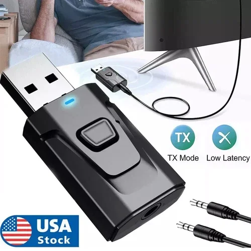 RHEA- Receptor Transmisor De Audio Bluetooth 4 En 1 Sistema De Audio Casa Tv Coche Pc