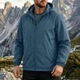 thumbnail image 3 of Stamzod Mens Packable Rain Jacket Lightweight Waterproof Jackets with Hood Outdoor Raincoat for Travel Hiking Cycling Z Sky Blue XXXL, 3 of 9
