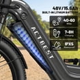 thumbnail image 4 of Actbest Cozy Electric Bike for Adults, 750W Motor 48V 15.6AH Removable Battery,7 Speed,Front Suspension, Wide Saddle, 24"x3.0" Fat Tire E-Mountain Bicycle, APP Control, 4 of 7