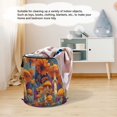 thumbnail image 6 of 50L Extra Large Popup Hamper Collapsible Laundry Basket With Zippered Lid 15.7x18.5in Full Of Mushrooms, 6 of 7