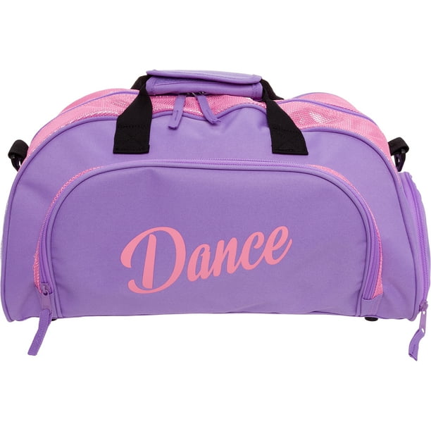 Silver Lilly Womens Nylon Dance Duffel Gym Bag w/ Shoe Compartment
