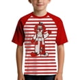 thumbnail image 3 of WOYY Boys Striped Clown Graphic Tee Short Sleeve Crew Neck T Shirt for Kids, Sizes 1-13, 3 of 4