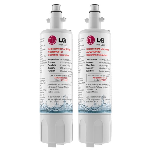 2 Pack LT700P Refrigerator Cartridge Water Filter Replacement for