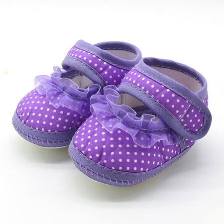 

ãTOTOãToddler Shoes Baby Dot Lace Girls Soft Sole Prewalker Warm Casual Flats Shoes