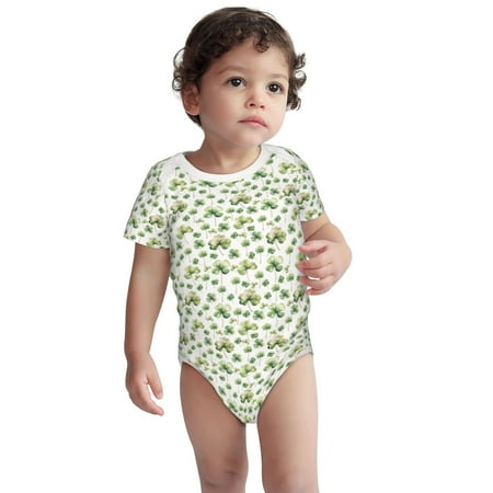 

Fotbe St Patrick s Day3 Pattern Unisex-baby Short-sleeve Bodysuit Short Sleeve Bodysuits One-piece 100% Organic Cotton for Infant Baby Boys Unisex-12 Months