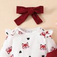thumbnail image 5 of CAUYDY 3 6 9 12 18 24 Months Newborn Girl Cute Clothing Set Preemie Girls Long Sleeve Bodysuit Baby Fall Winter Romper Infant Outfit Sizes 0-3 Months,Wine, 5 of 9