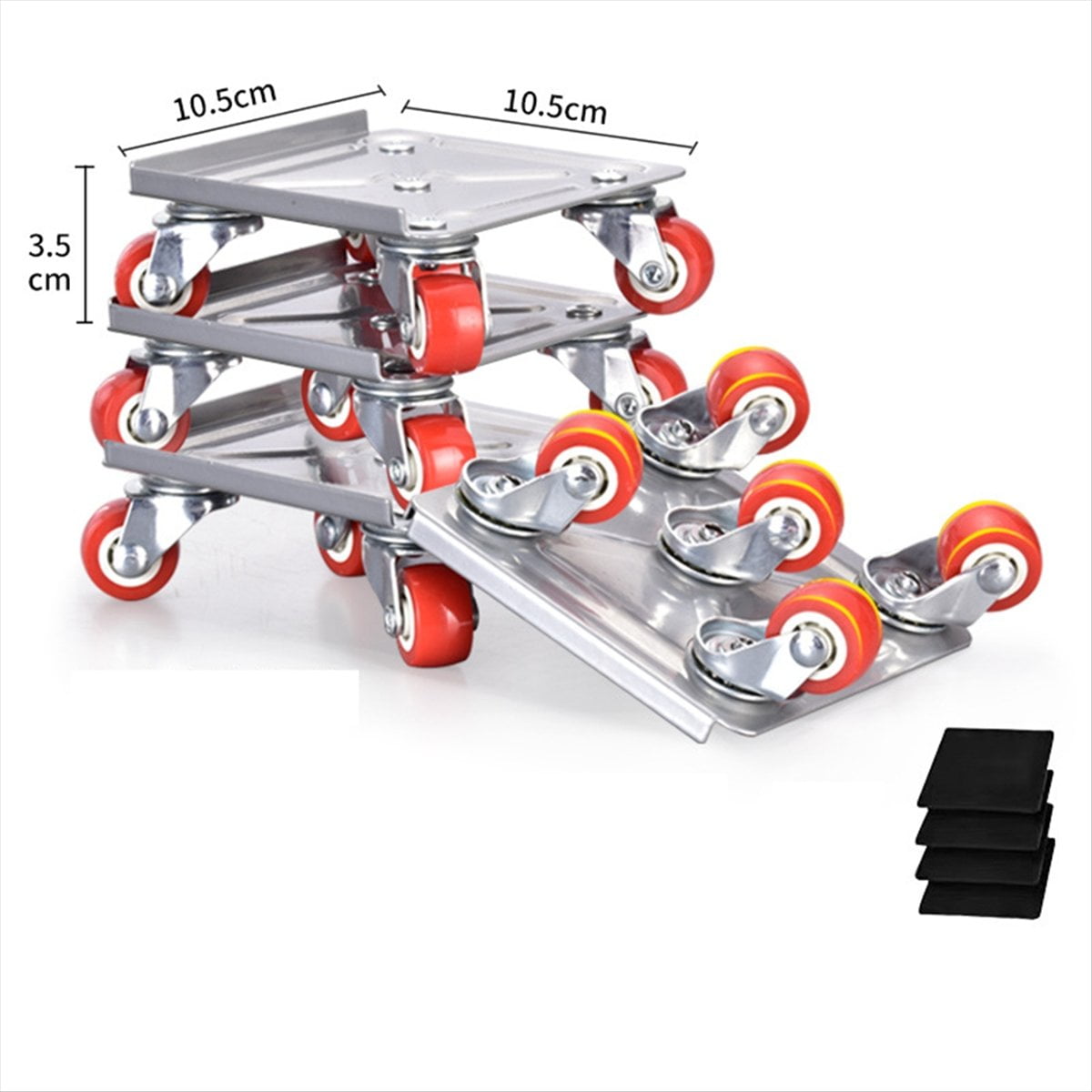 Heavy Furniture Mover 5-Wheel Furniture Dollies with Locking Wheels Load Lifter Moving Tool Set with Anti-Skid Pad Home