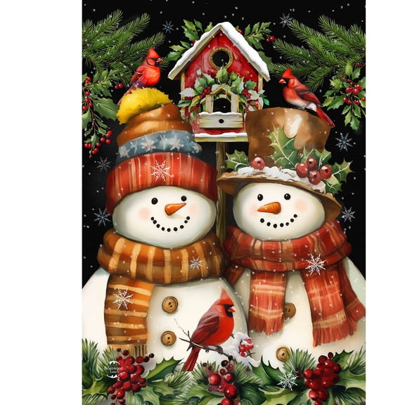 Briarwood Lane Winter Garden Flag 12x18 For Outdoor Snowman Pair For Winter Garden Flag Flags For Outside