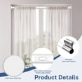 thumbnail image 4 of BORISCA One-Push Tension Curtain Rod 39-157 inch, Adjustable No Drill Heavy Duty Carbon Steel Spring Rod for Windows Bathrooms and Patios, White, 4 of 7