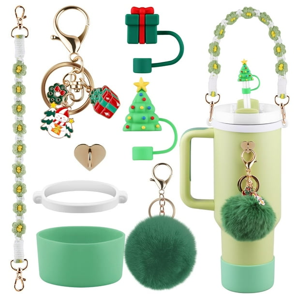 Set de Accesorios Navideños para Stanley Cup RONGFY 8 Piezas Verde