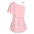 thumbnail image 2 of Tamaño más rizado Frente nudo camiseta Rosegal  Camisetas tallas grandes, 2 of 5
