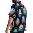 thumbnail image 3 of Easter Men's Casual Hawaiian Button Down Short Sleeve Summer Beach Printed Shirt, 3 of 6