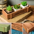 thumbnail image 7 of Natural Wood Rectangle Planter Box (8.66*3.54*1.97") Garden Planter Wooden for Outdoor Plants Vegetables Herbs, Multiple Color Choices Rustic Wooden Planters, Indoor Decorative Box（Brown）, 7 of 7
