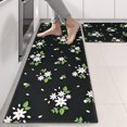 thumbnail image 2 of Kitchen Rugs Sets Of 2,Pioneer Flower Floral Print Pattern Anti Fatigue Kitchen Mat Rugs Non Slip Washable,Decorative Kitchen Floor Mats for Kitchen,Sink,Laundry,17"X47", 2 of 5
