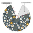 thumbnail image 2 of KLL 36" Christmas Tree Skirt Flowers and Bee Xmas Tree Skirts Mat for New Year Xmas Holiday Party Indoor Outdoor Home Decoration, 2 of 7
