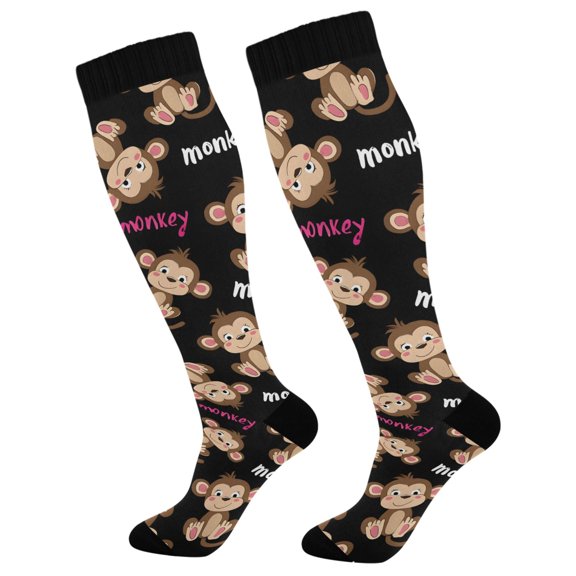 joogoo Monkey Cute Socks Women Men Knee High Sock