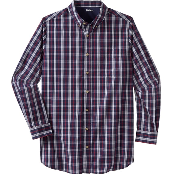 KingSize Men's Big & Tall Long Sleeve Wrinkle Free Sport Shirt