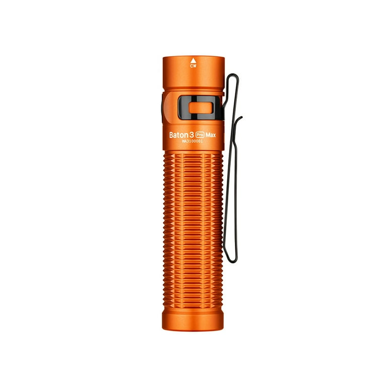 Olight Baton 3 Pro Max Orange EDC Flashlight, Cool White, 2500