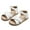 205-White, variant on Toddler Girl's Casual Open Toe Princess Flat Summer Sandals (6-12M)