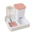 thumbnail image 4 of Dispositivo de alimentación de alimentación de mascotas automática Conveniente Base Estable Doble Tazón 2 en 1 Dispensador de alimentación y agua para rosado, 4 of 8