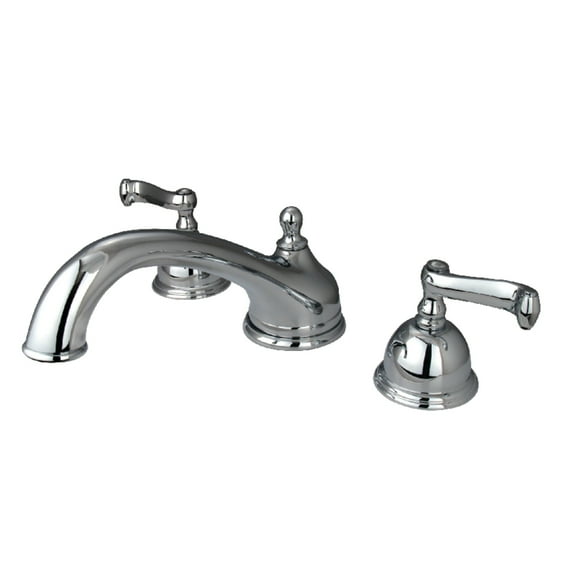 Kingston Brass KS3351FL Two-Handle Deck Mount Roman Tub Faucet, Polished Chrome