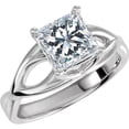 thumbnail image 1 of 1 Carat Princess Cut  Diamond Solitaire Engagement Ring 14K White Gold, 1 of 2