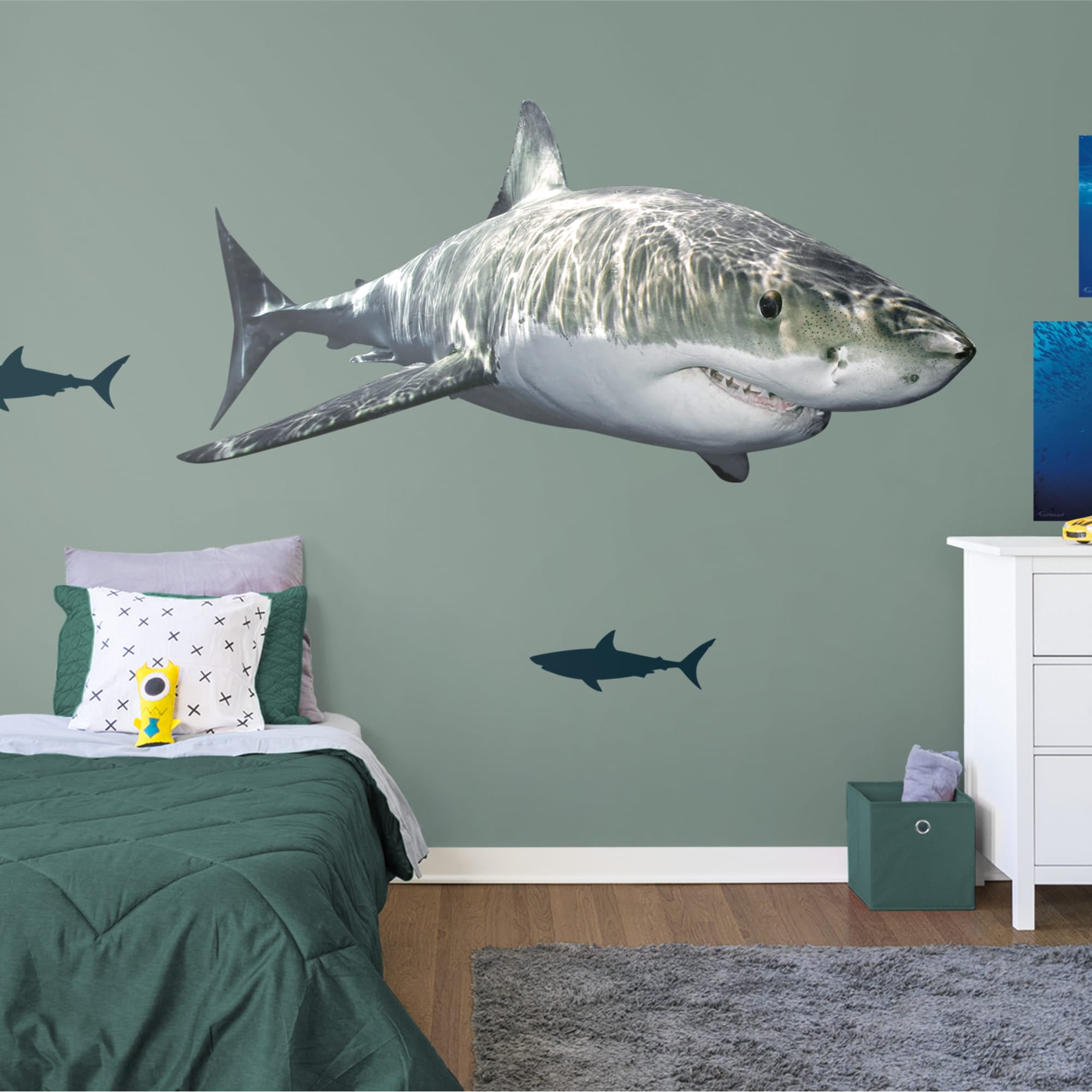 Home Garden Giant Baby Shark Peel Stick 20 Wall Decals Colorful Sharks Kids Room Decor New Humanoutreachproject Org