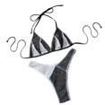thumbnail image 1 of Gibobby Traje de Baño Sexy Bikini Traje de baño de dos piezas para mujer Bikini con panel sexy(Negro,G), 1 of 5
