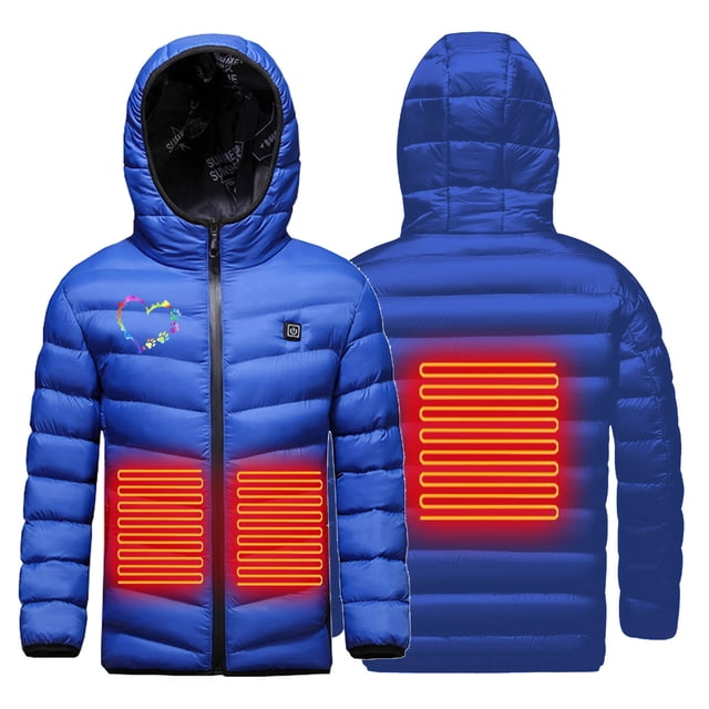 Usb Intelligent Constant Temperature Heating Windproof Plus Size Children's Winter Jacket 3 Heating Jackets