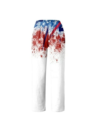 4th of July Bell Bottoms Jeans for Womens Trendy American Flag Printed Mid  Ripped Wide Leg Denim Pants with Pocket 
