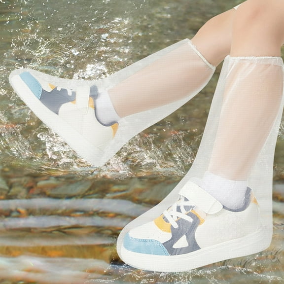 Pxyqht Disposable Rain Shoes, Waterproof Plastic Rain Boots, Outdoor Foot Cover, Thickening Rain Shoes, Perfect for Camping and Hiking
