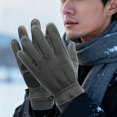 thumbnail image 1 of Men's Winter Windproof Touchscreen Gloves with Fleece Lining, Thermal Insulated for Outdoor Sports and Cold Weather Protection, 1 of 8