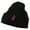 Black, variant on Pink Ribbon Breast Cancer Embroidered Long Beanie - Pink OSFM