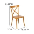 thumbnail image 5 of Flash Furniture Metal Cross Back Chair (Natural), 5 of 12