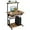 Rustic Brown, variant on COCOKUN 3 Tiers Rolling Computer Desk with Keyboard Tray and Printer Shelf for Home Office, Mobile Computer Desk for Small Space, Retro Computer Table Compact PC Laptop Workstation, Rustic Brown