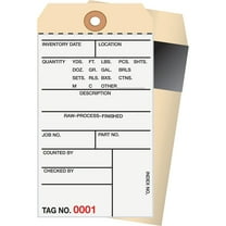 Box Partners Inventory Tags 2 Part Carbon Style #8 (0500-0999) 6 1/4" x 3 1/8" White/Manila 5 G17021