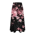 thumbnail image 6 of Gamivast Women's Leopard Print Skirt High Waisted Elastic Waist Flared A Line Flowy Skirt Cute Boho Trendy Casual Beach Office Party Midi Skirt, 6 of 7