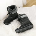 thumbnail image 3 of Dream Pairs Toddlers Kids Boys Girls Winter Snow Boots Waterproof Outdoor Shoes KMONTE-1 BLACK/GREY Size 13, 3 of 6
