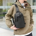 thumbnail image 3 of InsCrazy Sling Bag for Men Chest Bag New Casual Shoulder Crossbody Bag USB Charging Port Large Capacity Chest Bag for Travel Outdoor Sports, 3 of 8