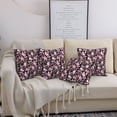 thumbnail image 7 of Throw Pillow Covers, Pink Leaves Daisies Flowers Soft Square Pillow Cases with Invisible Zipper for Couch Bed Sofa, Farmhouse Fall Home Decor 20"x20", 7 of 7
